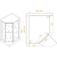 Душевой уголок RGW PA-091B 35089192-14 90x120 (черный/прозрачное стекло) - Превью изображения №2 — Интернет-магазин ПроЗаказ