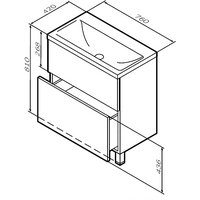  AM.PM Тумба под умывальник Gem 75 M90FSX07522WG32 (2 ящика, белый) - Превью изображения №9 — Интернет-магазин ПроЗаказ