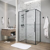 Душевой уголок Grossman Galaxy 100x90x195 120.K33.01.1090.21.02 (черный матовый/стекло шиншилла) - Превью изображения №6 — Интернет-магазин ПроЗаказ