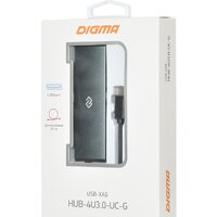 USB-хаб Digma HUB-4U3.0-UC-G - Превью изображения №6 — Интернет-магазин ПроЗаказ
