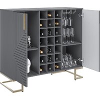 Комоды, тумбы Involux Неаполь 233H211 (графит/черный матовый/золото) - Превью изображения №3 — Интернет-магазин ПроЗаказ