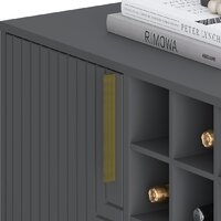 Комоды, тумбы Involux Неаполь 233H211 (графит/черный матовый/золото) - Превью изображения №4 — Интернет-магазин ПроЗаказ