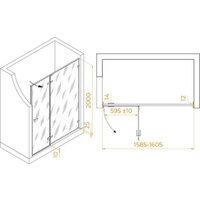 Душевая дверь RGW SV-004B 353200416-14 (черный/прозрачное стекло) - Превью изображения №2 — Интернет-магазин ПроЗаказ
