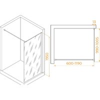Душевая стенка RGW WA-010G 351001010-16 100 (золото/прозрачное стекло) - Превью изображения №2 — Интернет-магазин ПроЗаказ
