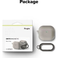 Чехол Ringke Onyx Magnetic для Airpods 4 Warm Gray - Превью изображения №11 — Интернет-магазин ПроЗаказ