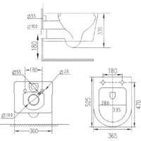 Унитаз подвесной Roxen Porto 530155-01 Rimless Soft Close - Превью изображения №12 — Интернет-магазин ПроЗаказ