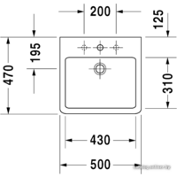 Умывальник Duravit Vero 50x47 (0454500000) - Превью изображения №2 — Интернет-магазин ПроЗаказ