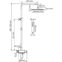 Душевая система  Wasserkraft A114.255.218.CB Thermo - Превью изображения №3 — Интернет-магазин ПроЗаказ