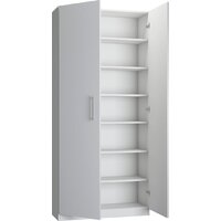Шкаф-пенал Макс Стайл Falcon Fidji Egger 240x100x50 20C5050 (белый классический W960 ST7) - Превью изображения №2 — Интернет-магазин ПроЗаказ
