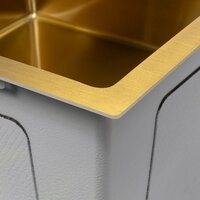 Кухонная мойка ARFEKA ECO AR 450*450 GOLD PVD NANO - Превью изображения №7 — Интернет-магазин ПроЗаказ