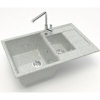 Кухонная мойка MARRBAXX Карельский камень модель 210/Q10 F210Q010 (серый/светло-серый) - Превью изображения №2 — Интернет-магазин ПроЗаказ