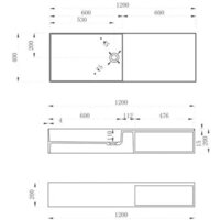  Abber Тумба с умывальником Stein AS2649-1.2 (подвесной, белый матовый) - Превью изображения №6 — Интернет-магазин ПроЗаказ