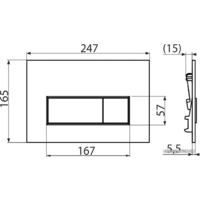 Панель смыва Alcaplast M578 (черный матовый) - Превью изображения №2 — Интернет-магазин ПроЗаказ