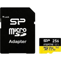 Silicon-Power Inspire microSDXC SP256GBSTXLA2V1NSP 256GB (с адаптером)