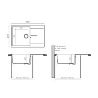 Кухонная мойка Polygran Gals 760 (кремовый) - Превью изображения №5 — Интернет-магазин ПроЗаказ