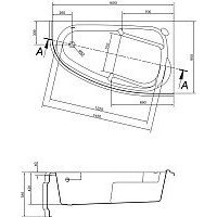 Ванна Cersanit Joanna 160x95 R WA-JOANNA-160-R (с каркасом) - Превью изображения №14 — Интернет-магазин ПроЗаказ