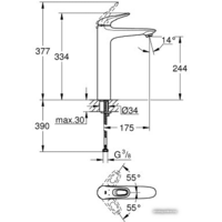 Смеситель Grohe Eurostyle 23570003 - Превью изображения №2 — Интернет-магазин ПроЗаказ