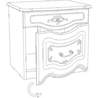 Тумба ФорестДекоГрупп Луиза правая (слоновая кость) - Превью изображения №2 — Интернет-магазин ПроЗаказ