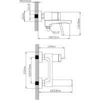 Смеситель Econoce D35 730 EC0732BL (черный) - Превью изображения №3 — Интернет-магазин ПроЗаказ