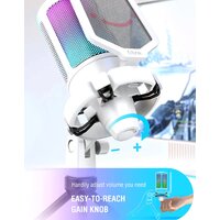 Проводной микрофон FIFINE A6V (белый) - Превью изображения №3 — Интернет-магазин ПроЗаказ