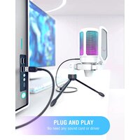 Проводной микрофон FIFINE A6V (белый) - Превью изображения №5 — Интернет-магазин ПроЗаказ