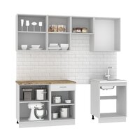 Готовая кухня Mio Tesoro Экстра-лайт 2.2 (белый/мадрид) - Превью изображения №3 — Интернет-магазин ПроЗаказ