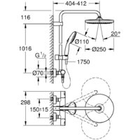 Душевая система  Grohe Vitalio Start 266772431 - Превью изображения №6 — Интернет-магазин ПроЗаказ