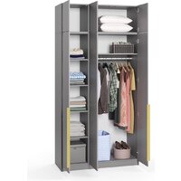 Шкаф распашной Soma Lord Gold 120x240 (серый) - Превью изображения №2 — Интернет-магазин ПроЗаказ