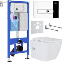 Roxen Cube Bidet One Rimless 6 в 1 StounFix Dual Fresh 596716 (кнопка: хром)