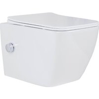 Унитаз подвесной Roxen Cube Bidet One Rimless 6 в 1 StounFix Dual Fresh 596716 (кнопка: хром) - Превью изображения №7 — Интернет-магазин ПроЗаказ