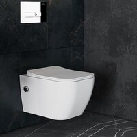 Унитаз подвесной Roxen Cube Bidet One Rimless 6 в 1 StounFix Dual Fresh 596716 (кнопка: хром) - Превью изображения №11 — Интернет-магазин ПроЗаказ