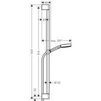 Душевой гарнитур  Hansgrohe Pulsify Select 105 3jet Relaxation 24170670 (черный матовый) - Превью изображения №3 — Интернет-магазин ПроЗаказ