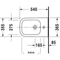 Биде Duravit Happy D.2 [2258150000] - Превью изображения №2 — Интернет-магазин ПроЗаказ