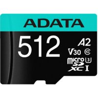 Карта памяти ADATA Premier Pro AUSDX512GUI3V30SA2-RA1 microSDXC 512GB (с адаптером) - Превью изображения №2 — Интернет-магазин ПроЗаказ