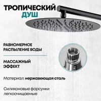 Душевая система  Grocenberg GB5099BL-1 (черный матовый) - Превью изображения №12 — Интернет-магазин ПроЗаказ