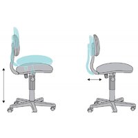 Офисное кресло Бюрократ CH-W201NX (серо-голубой Light-28/пластик белый) - Превью изображения №6 — Интернет-магазин ПроЗаказ