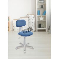 Офисное кресло Бюрократ CH-W201NX (серо-голубой Light-28/пластик белый) - Превью изображения №7 — Интернет-магазин ПроЗаказ