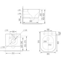 Унитаз подвесной Roxen Boro 530145-01 Rimless Soft Close - Превью изображения №12 — Интернет-магазин ПроЗаказ
