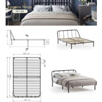 Кровать Домаклево Мира 140x200 (черный) - Превью изображения №8 — Интернет-магазин ПроЗаказ