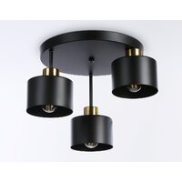 Люстра средней высоты Ambrella light Traditional TR8121/3 BK/BS (черный/латунь) - Превью изображения №2 — Интернет-магазин ПроЗаказ