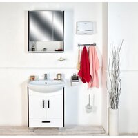  Doratiz Шкаф с зеркалом Doratiz Астра 60 2711.048 (белый/венге) - Превью изображения №6 — Интернет-магазин ПроЗаказ