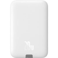 Внешний аккумулятор Baseus Magnetic Mini Wireless Fast Charging Power Bank 20W 6000mAh (белый) - Превью изображения №2 — Интернет-магазин ПроЗаказ