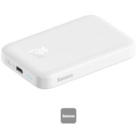 Внешний аккумулятор Baseus Magnetic Mini Wireless Fast Charging Power Bank 20W 6000mAh (белый) - Превью изображения №4 — Интернет-магазин ПроЗаказ