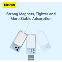 Внешний аккумулятор Baseus Magnetic Mini Wireless Fast Charging Power Bank 20W 6000mAh (белый) - Превью изображения №8 — Интернет-магазин ПроЗаказ
