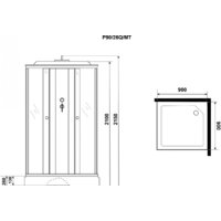 Душевая кабина Niagara Promo P90/26Q/MT 90x90x215 - Превью изображения №10 — Интернет-магазин ПроЗаказ
