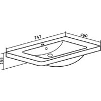 Умывальник Runo Omega 75 - Превью изображения №3 — Интернет-магазин ПроЗаказ