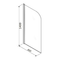 Стеклянная шторка для ванны Roxen Brimen 52010-80 80х140 - Превью изображения №7 — Интернет-магазин ПроЗаказ