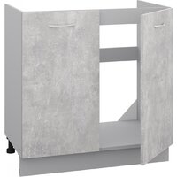 Шкаф напольный Кортекс-мебель Корнелия Лира НШ80м (ателье светлый) - Превью изображения №2 — Интернет-магазин ПроЗаказ