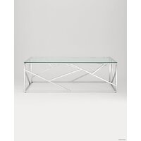 Журнальный столик Stool Group Арт Деко 120x60 ECT-015 (прозрачное стекло/сталь серебристый) - Превью изображения №4 — Интернет-магазин ПроЗаказ