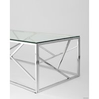 Журнальный столик Stool Group Арт Деко 120x60 ECT-015 (прозрачное стекло/сталь серебристый) - Превью изображения №3 — Интернет-магазин ПроЗаказ